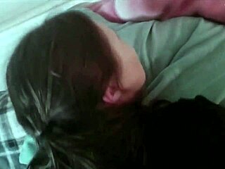 perv boldly corners his friend's step sister for intense blowjob and dirty talk