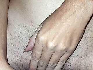 i was masturbating my juicy clit and shoving a toy in my hairy pussy, i came so hard