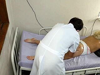 A masseuse helps a married woman to relieve her stress