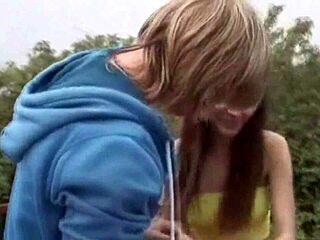 teen girls getting cumshots in group scene with young ones.