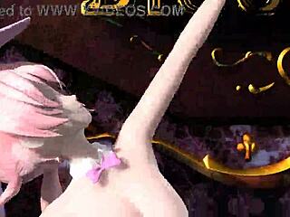 Blackjack Project Diva Megurine Luka in a bunny costume with a nude mod