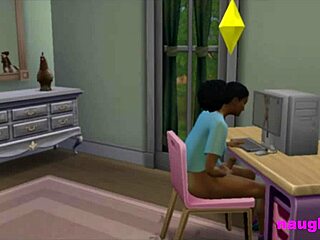 Futanari catches roommate, punished with intense anal action