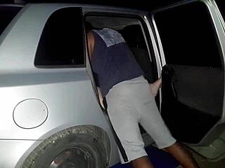 Brazilian Wife Goes Wild on Black Rod in Public