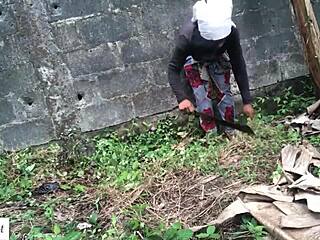 Horny farm babe got pounded doggy style on her ranch land with stepbrother.