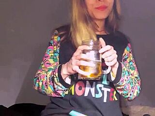 Bonneyuwu masturbates with dildo and stuffed animal in sexy pajamas