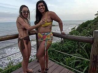 Beach bang: Public fucking on nature, amazing and intense
