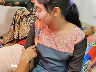 Best Threesome Ever! Stepbrother Makes Komal And Neha Suck His Dick And Fuck!