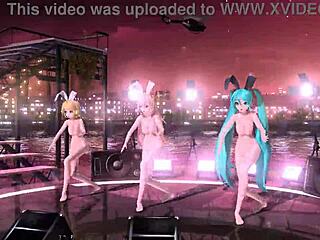Hatsune Miku and Friends in Nude Bunny Costumes: Cum and Pussy Action Unleashed?