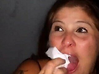 My husband filmed me at the gloryhole blowing several cocks