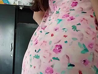 model in my sexy pink pajamas, innocent colleague