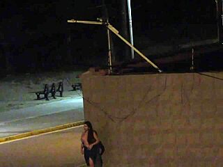 Couple on the beach, security camera captured their intimacy