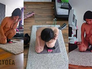 Watch My Naked Yoga in Triple Cam View