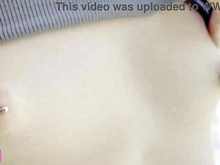 Gothic woman goes to the motel and fucks in her hair with the guy