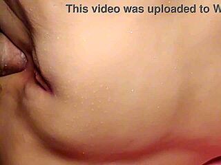 shes got a nice fat shaved pussy, close up anal double penetration