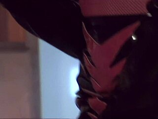 an amazing brunette bimbo in latex and heels gets her cunt roughly banged by a sex toy