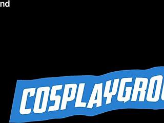 Oh wow, Jade Kush as Chun Li gets fucked by two big cocks in cosplay!