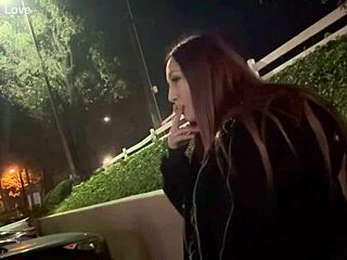 Artemisia Love Smokes Seductively In Outdoor Solo Session