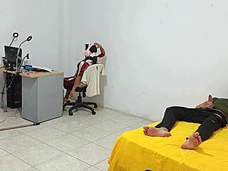 My step sister is just sitting there while I masturbate for her