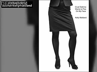 Instructed to jerk off by cruel Natalia Forrest, humiliating her new reluctant latex sissy maid 😈