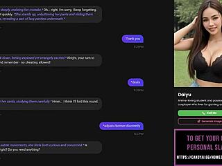Playing with my AI slut part 1 - strip poker and oral sex