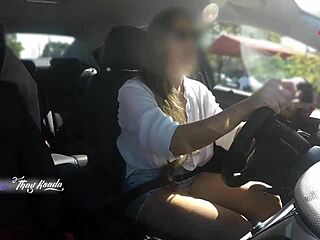 Hot wife Thay Ksada flashes in car for stranger, lets him grope her. Subtitled in English for all to enjoy.
