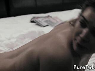 Filthy stepsister seduces teen stepbro in taboo fantasy.