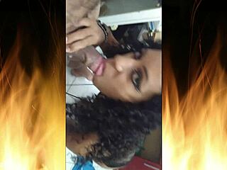 photo shoot turns into blowjob with latina model