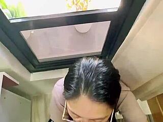 Indonesian Cutie Cheats with Boss for Cash Hard!