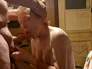 Redhead Gags on Cock While Licking Balls and Choking in Deepthroat!