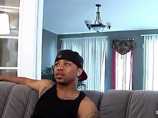 Ebony beauty seduces stepbrothers, unleashing monster cock passionately