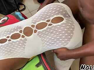 The hot ebony beauty has been fucked in her room