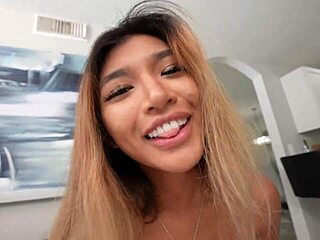 tiny asian beauty fucked doggystyle by huge monster cock