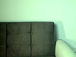 Beauty In A Denim Skirt Shows Her Ass With A Toy Inside