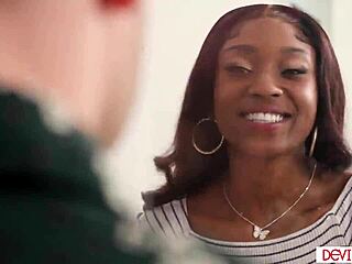 A guy fucks his ebony wife and her best friend