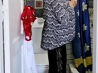 a wild day peeping granny mariaold in toilet fun