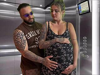 my pregant neibor did a blowjob in the elvator