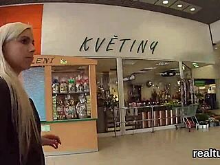 ravishing czech girl is seduced in the shopping centre and plowed in pov