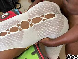 The hot ebony beauty has been fucked in her room