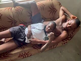 Cozy Evening Turns Intense with Girlfriend