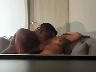 amateur couple enjoys sensual licking and orgasm in homemade setting
