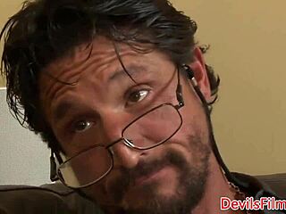 Young black babe bends over for older man's assfucking and cowgirl ride.