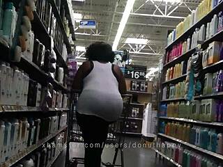 candid black woman with stacked body and huge booty