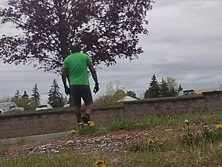 taking exercise routine indoors practicing outdoors privately