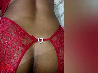 Black woman enjoying herself in a very intimate way