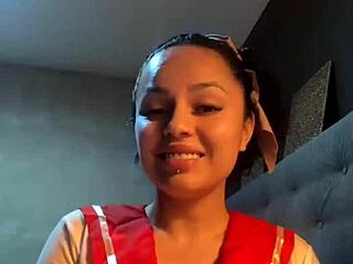 Beautiful college prostitute Helena Danae masturbates with dildo, showing wet pussy and vaginal juices