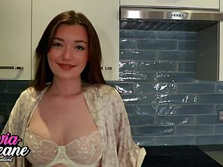 Girl greeted the guy coming home from work