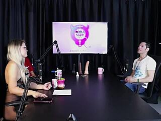 blonde feels hot and strips after guest mentions liberating woman in swing house