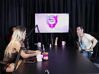 blonde feels hot and strips after guest mentions liberating woman in swing house