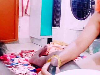 Desi threesome family, intense wife and husband action
