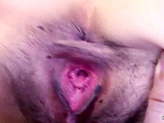 Hairy Japanese teen gets banged up close